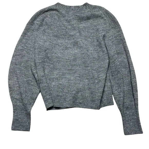 Quince Women's Charcoal Gray Baby Alpaca Wool Cropped Cardigan Size S - Picture 3 of 7